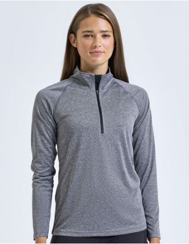 TRI-TR120-Womens Long Sleeve Performance ¼ Zip